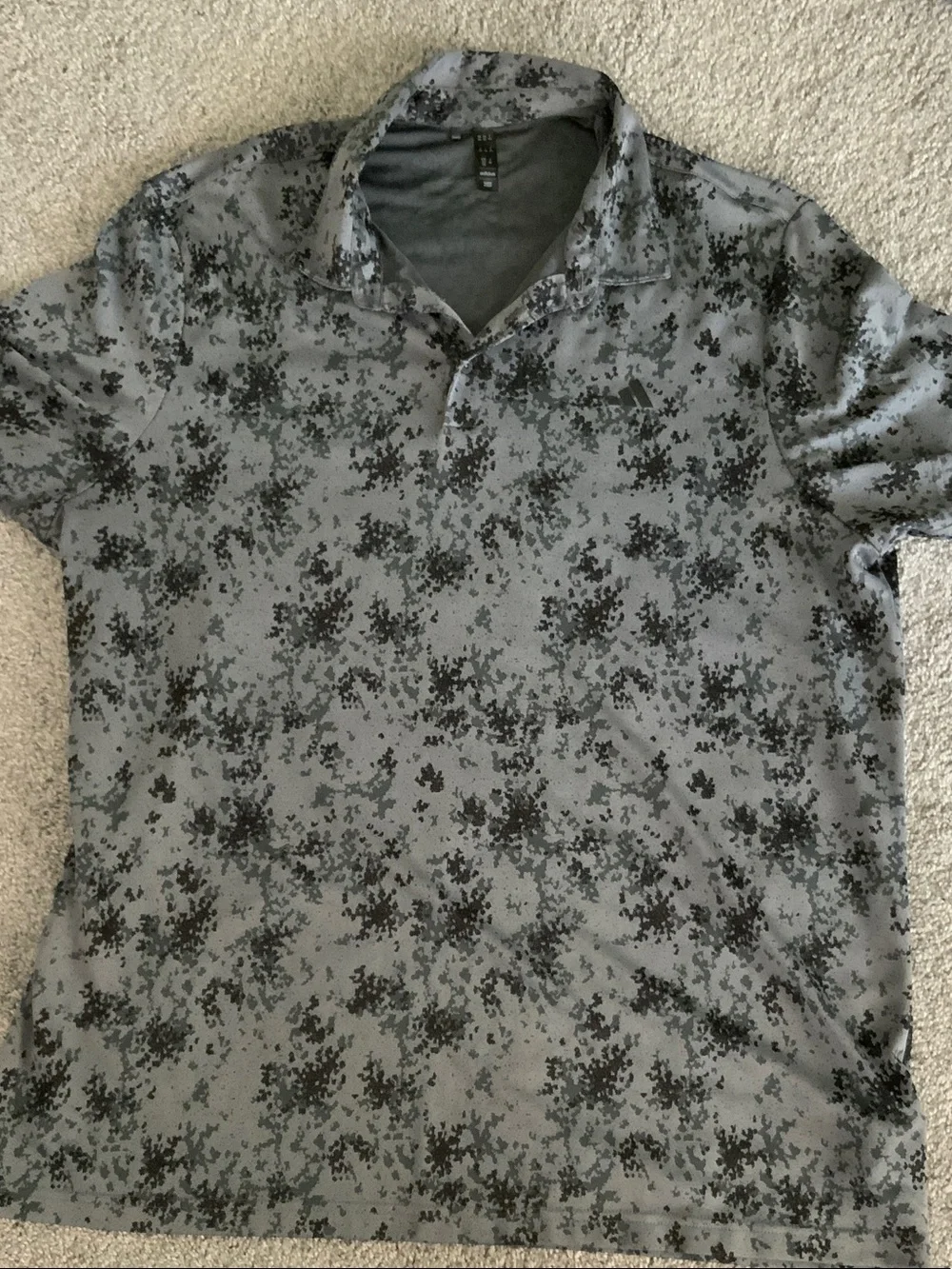 adidas Men's Gray Camo Polo